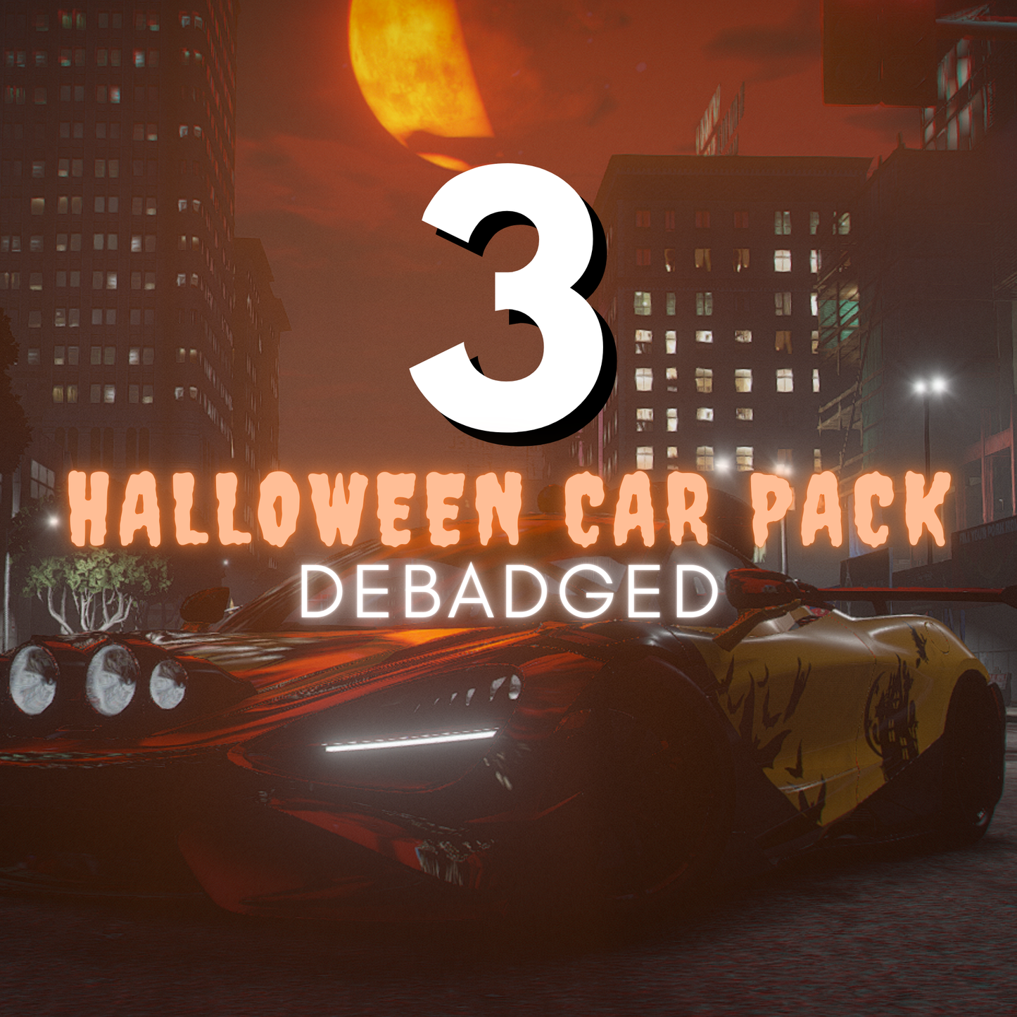 Halloween Debadged Car Pack | 3 CARS | Templates