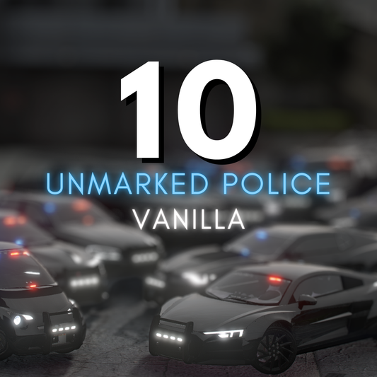 Police Vanilla Unmarked Pack | 10 Vehicles | Callsigns | Templates