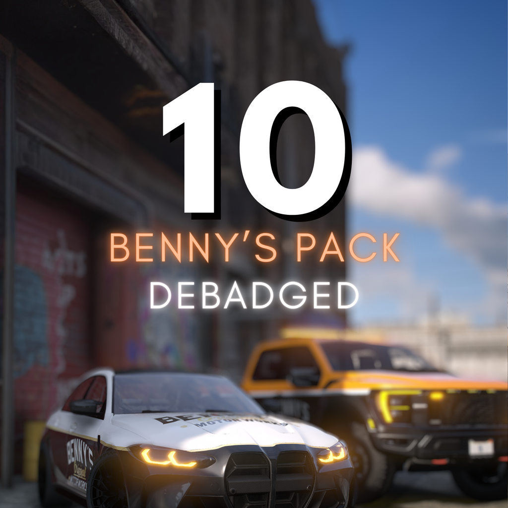 Benny's Mechanics Debadged Car Pack | 10 FAHRZEUGE | Vorlagen