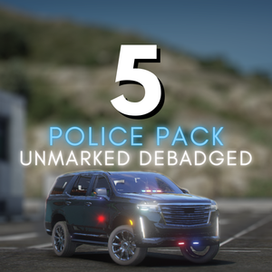 Debadged Police Unmarked Car Pack | 5 Vehicles