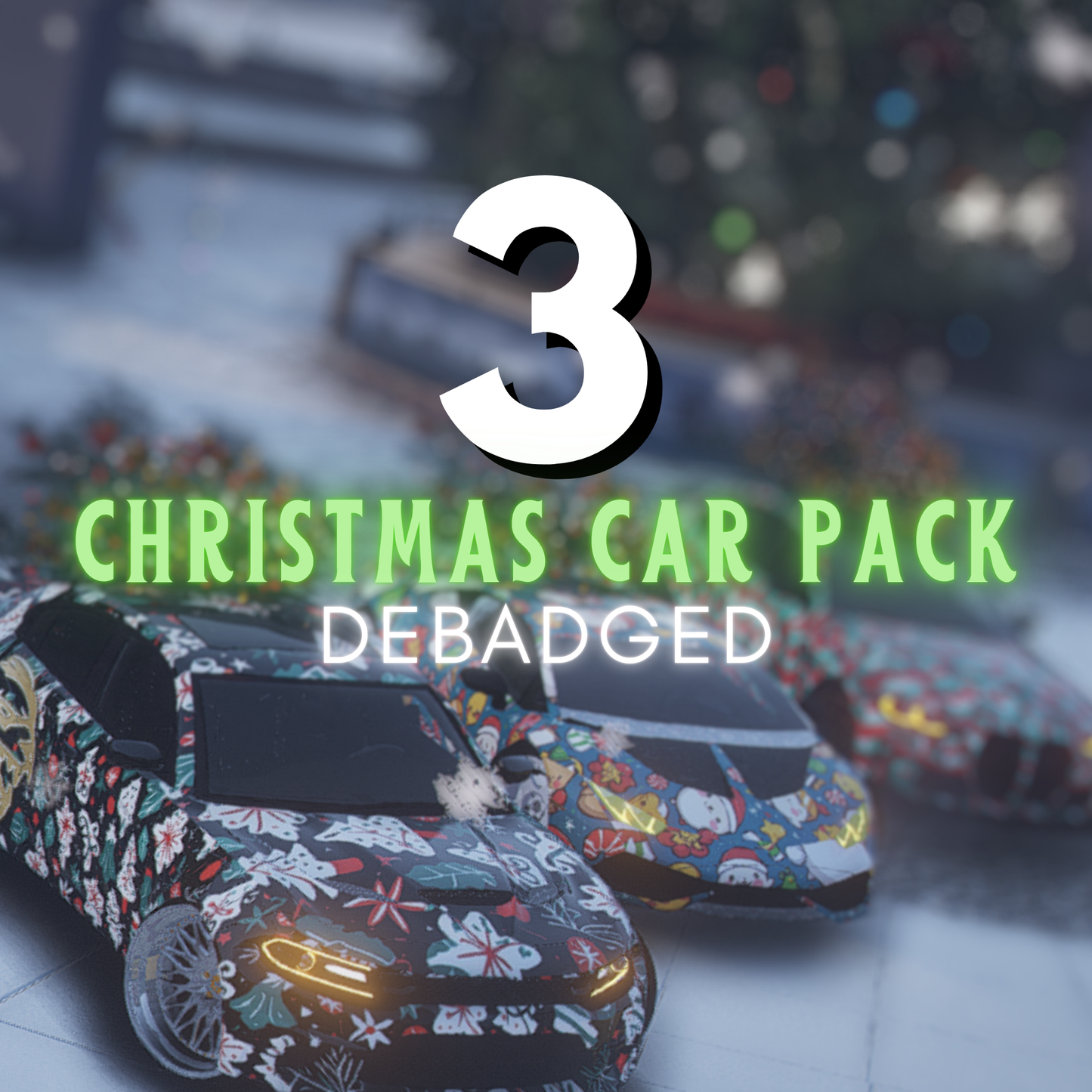 Christmas 3 Car Pack | Debadged | Custom Sounds | Templates